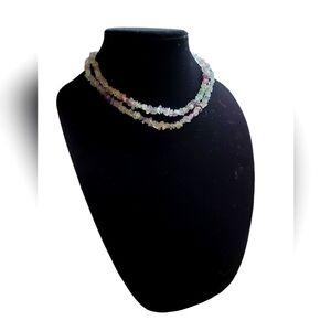 Women's pastel rock necklace